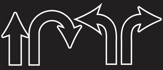 Go Straight This Way One Way Only U Turn Left