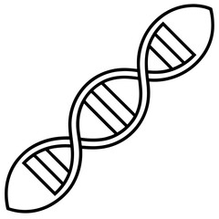 Geometric DNA Line Art Illustration