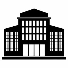 Corporate Building Silhouette Vector Art