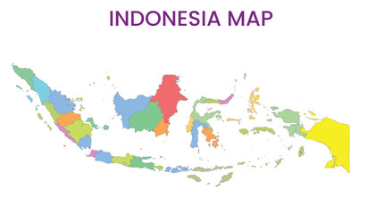 Obraz premium High detailed map of Indonesia. Outline map of Indonesia. Asia