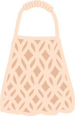 Crochet knitted bag with handle