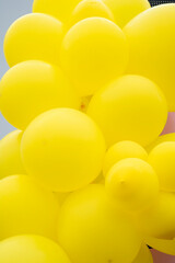 abstract background of yellow balloons