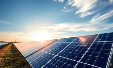Innovative solar power plant with blue cells for regenerative electricity and environmental care innovative solar panel innovation power electricity energy technology panel renewable