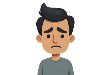 Sad cartoon character 