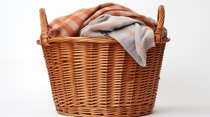 laundry basket with towels