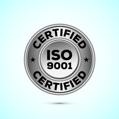 ISO 9001 silver badge for products quality management.