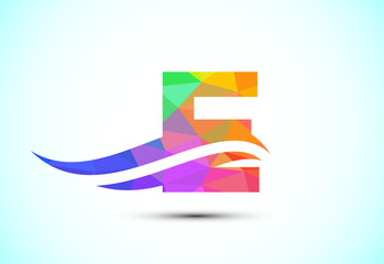 Alphabet E with swoosh or ocean wave logo design. Graphic alphabet symbol for corporate business identity