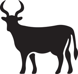 Antelope silhouette vector art for wildlife and african safari designs