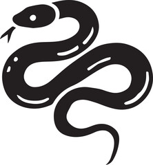 Fototapeta premium black snake vector illustration