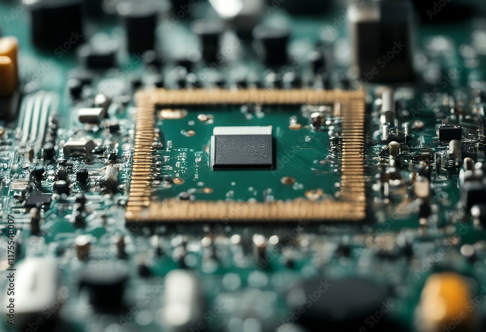 Poster microchip technology background mo concept hardware electronic circuit computer board