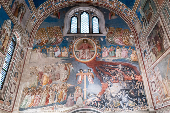 Frescos by Giotto Scrovegni Chapel. Padua, Veneto, Italy, Europe.