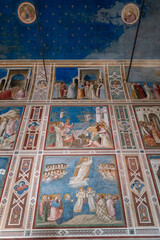 Frescos by Giotto Scrovegni Chapel. Padua, Veneto, Italy, Europe.