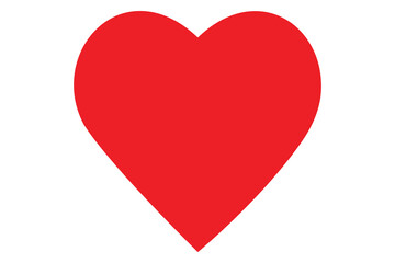 Red heart Shape icon silhouette vector illustration
