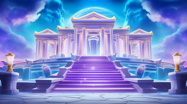 Greek Fantasy Zeus Palace Game Art