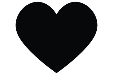 Heart Shape icon silhouette vector illustration
