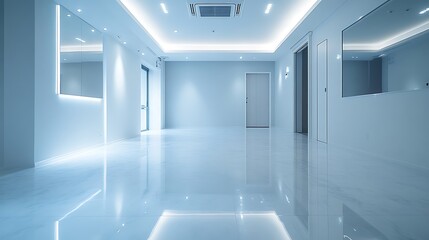 Obraz premium Modern interior design showcase minimalist space digital photography