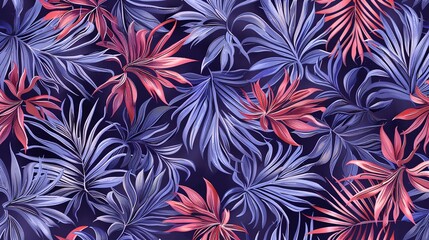 tropical palm seamless pattern wallpaper