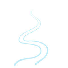 Ski trail turns curves and wobbles  winter cross country ski running track in perspective  ski run in snow vector