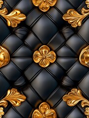 Luxurious Black and Gold Pattern Design