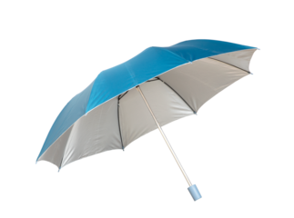 Blue umbrella on transparent background (PNG File)