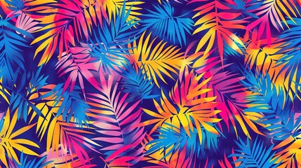 tropical palm seamless pattern wallpaper