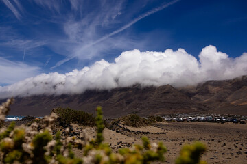 Beautiful cloud at beachday on lanzarote