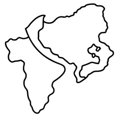 Obraz premium Intricate City Map Line Vectors