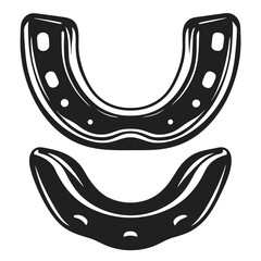 Boxing Mouthguard silhouette vector illustration