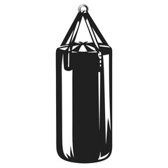 Boxing Punching bag silhouette vector illustration