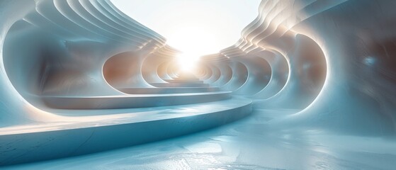 Futuristic tech startup banner with geometric patterns for innovative design