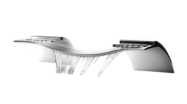 Modern Chrome Waterfall Faucet  Luxury Bathroom Fixture  Water Flow Design