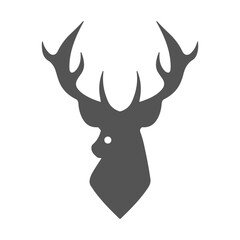 Deer silhouette logo design vector