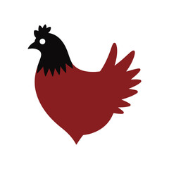 Elegant Hen vector art