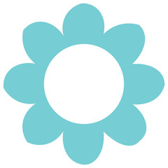 six daisy flower flat style