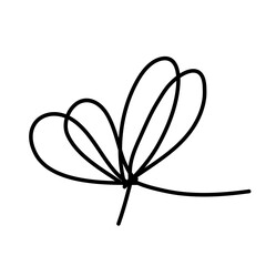 Bow gift ribbon. Minimal line