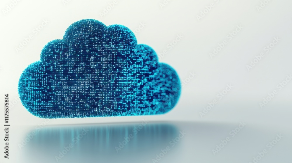 Poster modern cloud icon with visual elements