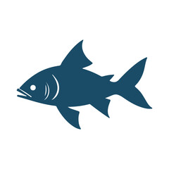 Serene fish Silhouette vector
