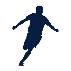 Silhouette of dynamic Player