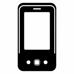 Modular Smartphone Black Silhouette Vector