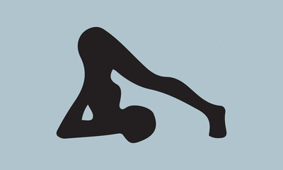 Yoga Pose Vector Illustration Calligraphy Graphic Design,Handmade Calligraphy eps 10