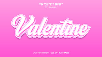 Happy valentine day 3d style editable text effect