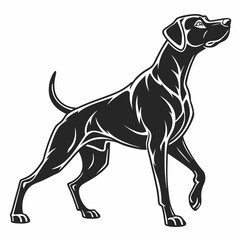 Dog vector silhouette black design white background