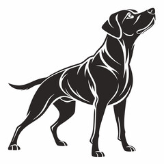 Dog vector silhouette black design white background