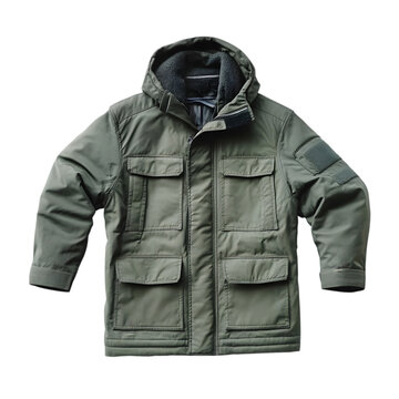 Warm Winter Hooded Parka Jacket  Men s Outdoor Coat  Casual Style  Green