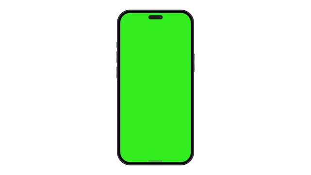 Green Screen Smartphone Mockup: A versatile green screen smartphone mockup with a modern design. The green screen allows for seamless integration of your content, perfect for showcasing apps.