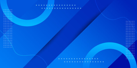 Blue gradient background. Circle effect style .Geometric. Abstract .