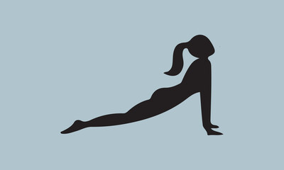 Yoga Pose Vector Illustration Calligraphy Graphic Design,Handmade Calligraphy eps 10