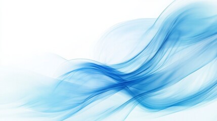 Abstract Blue Flowing Lines