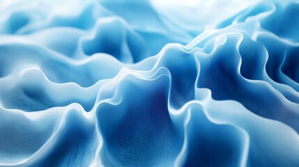 Abstract Blue Fabric Waves