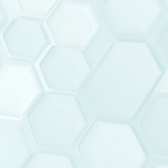 Abstract white mint background with honeycombs with copy space for design